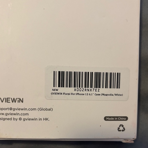 iPhone 12 Floral Clear Phone Case with clear tempered glass protector - Picture 5 of 5